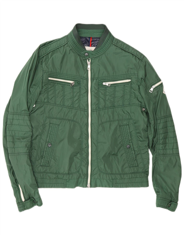 MONCLER Giacca bomber da uomo taglia 3 grande verde moderno
