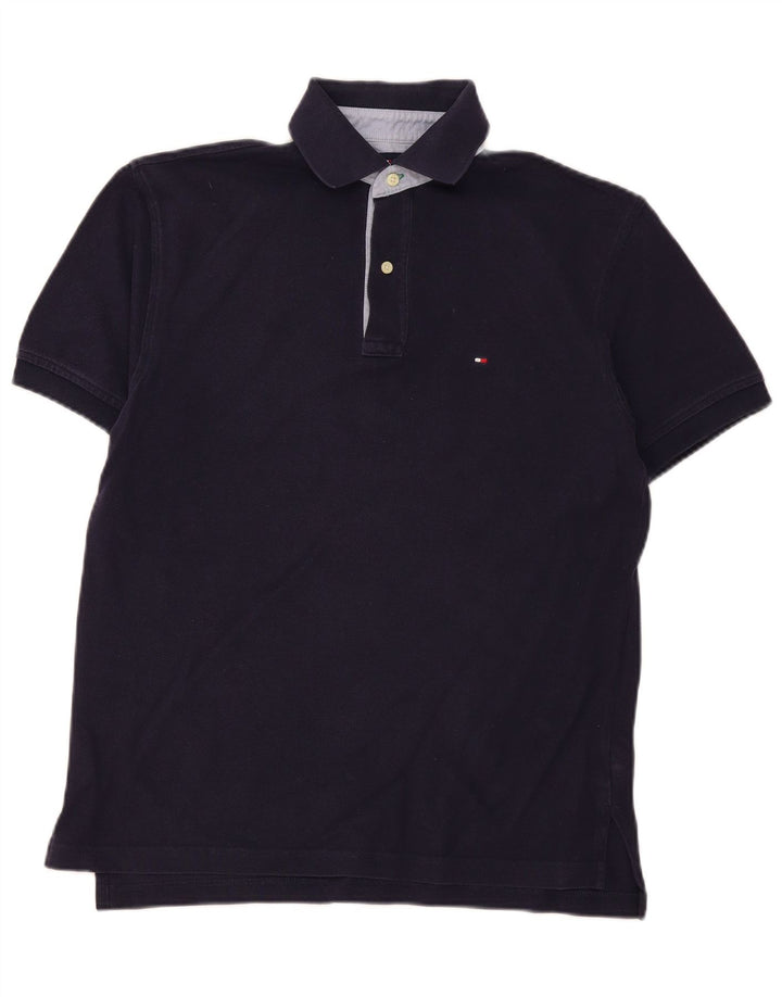 Polo da uomo Tommy Hilfiger piccola in cotone blu navy