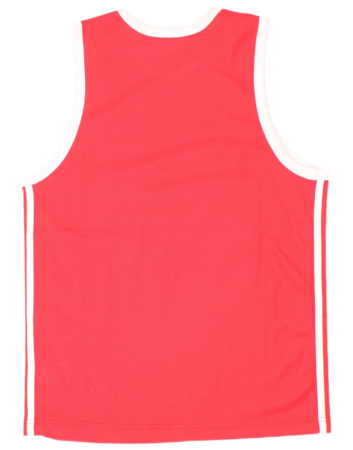 Canotta Adidas da ragazzo 13-14 anni in poliestere color block rosso
