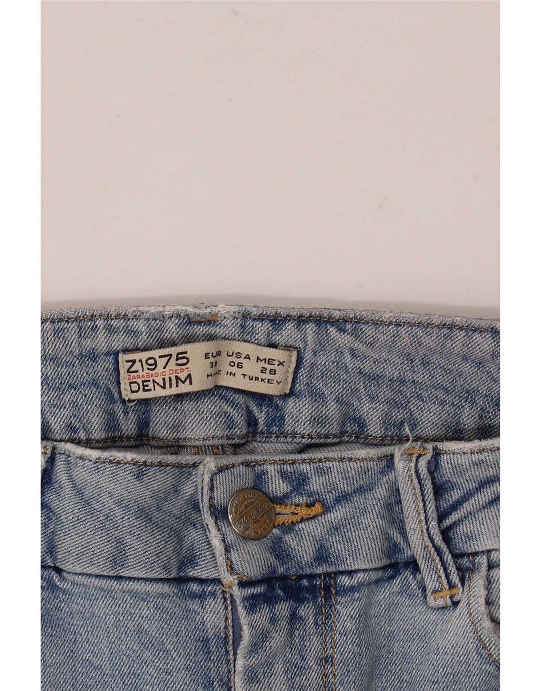 Jeans slim invecchiati da donna Zara EU 38 piccoli W28 L28 blu