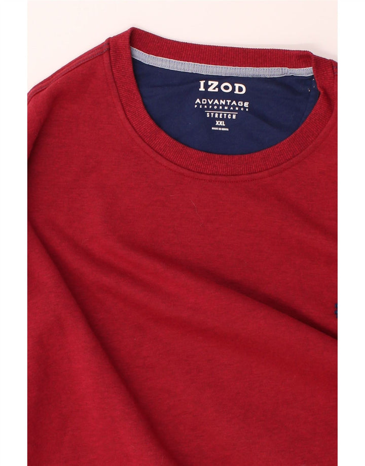 IZOD Mens Sweatshirt Jumper 2XL Red Vintage Izod and Second-Hand Izod from Messina Hembry 