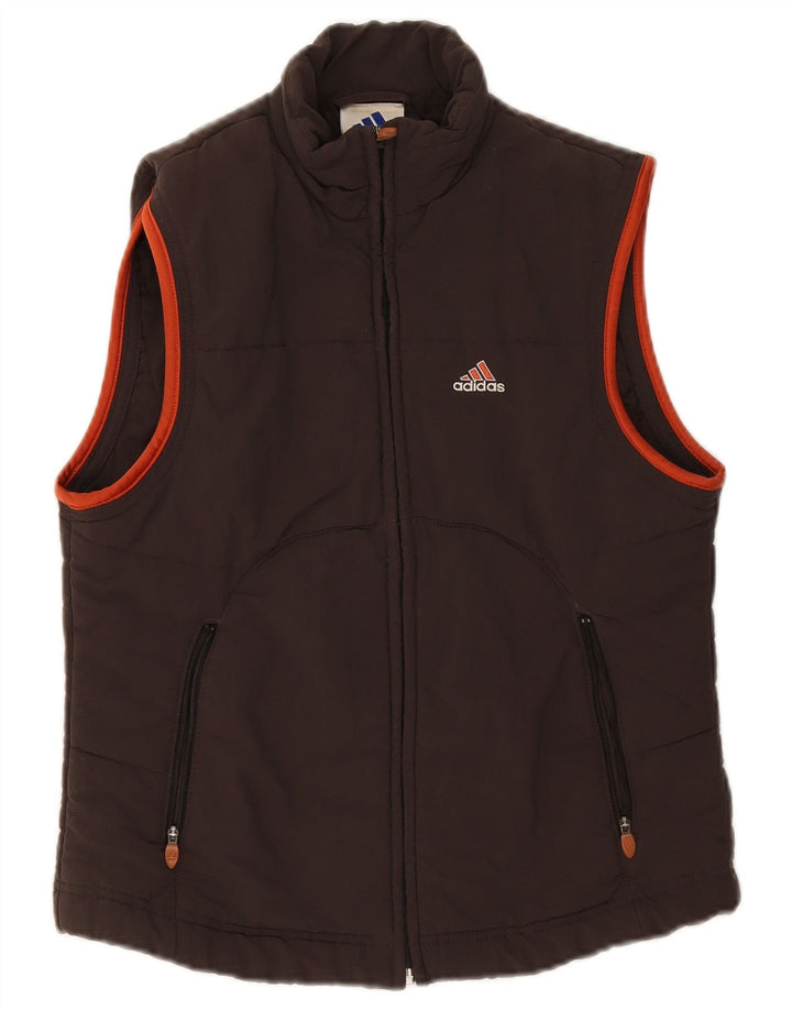 Gilet imbottito da donna Adidas UK 10 Small marrone in poliammide
