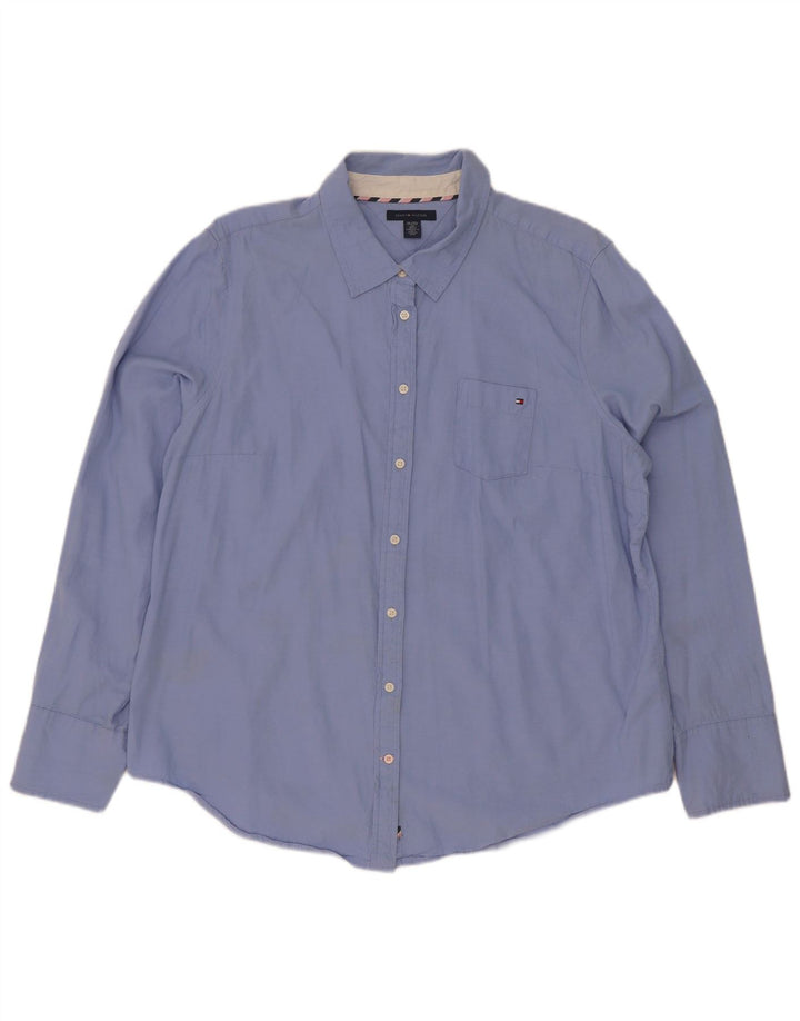 Camicia da donna Tommy Hilfiger UK 20 2XL cotone blu