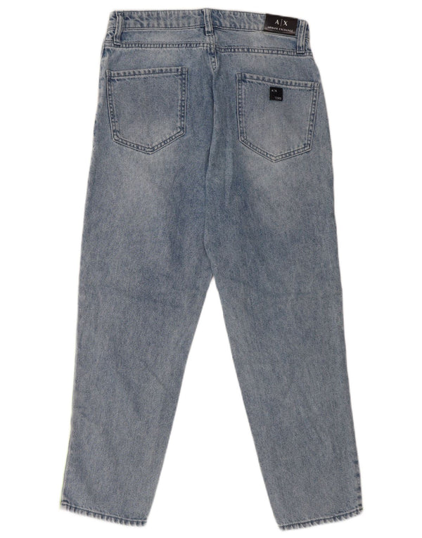 Jeans Cropped Boyfriend da Donna Armani Exchange W27 L25 Blu