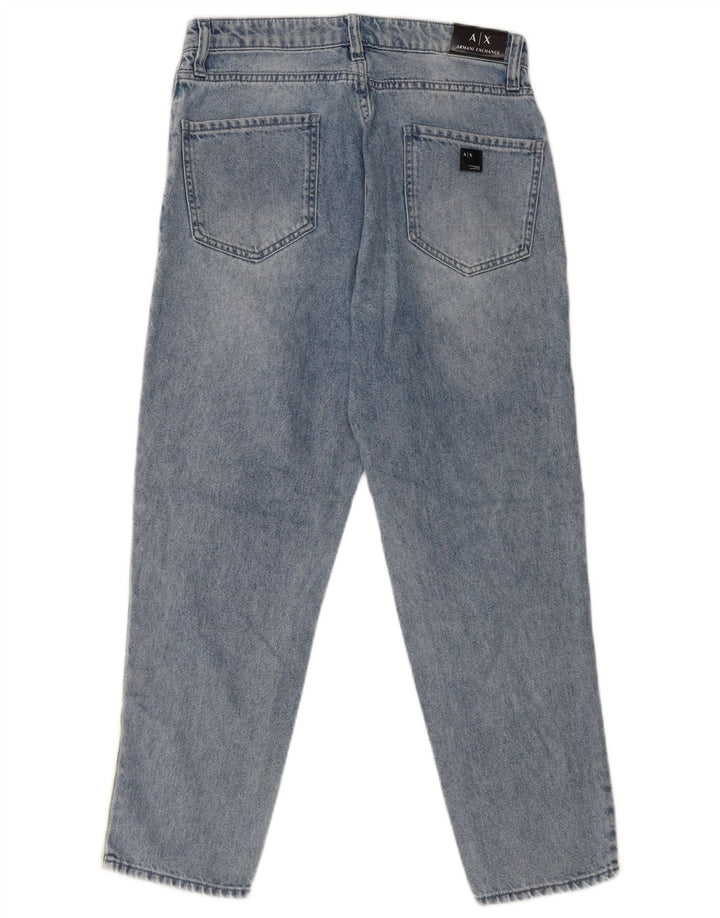 Jeans Cropped Boyfriend da Donna Armani Exchange W27 L25 Blu