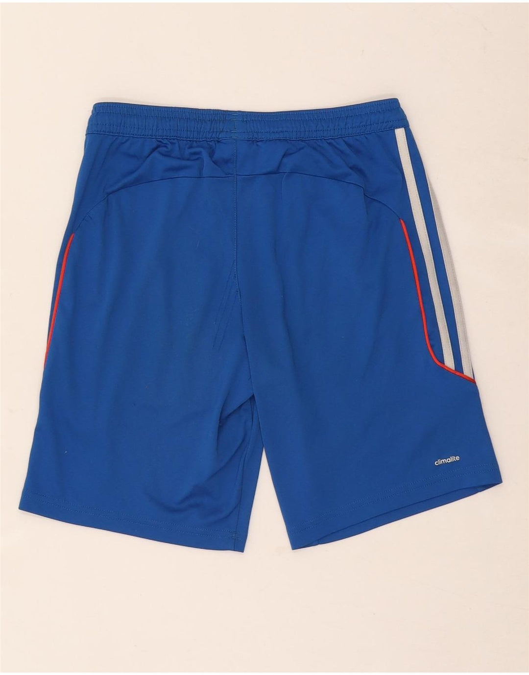Pantaloncini sportivi Adidas Climalite da ragazzo 9-10 anni in poliestere blu