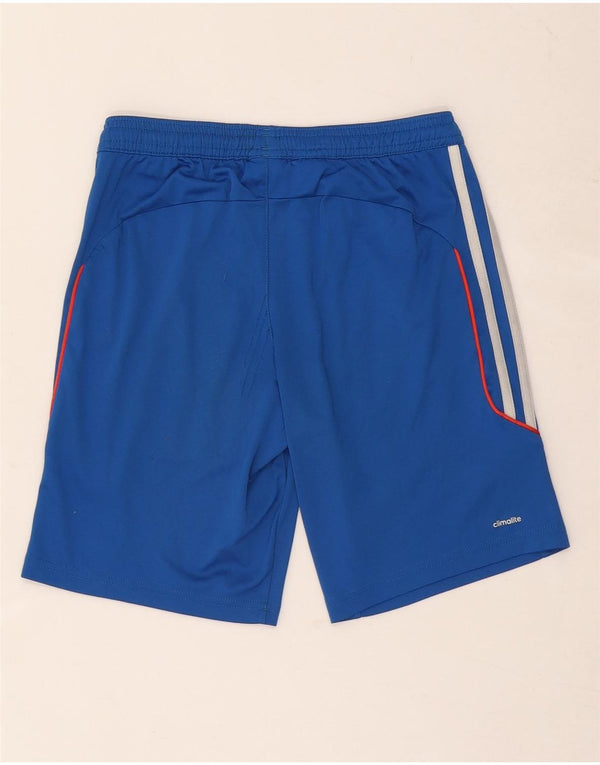 Pantaloncini sportivi Adidas Climalite da ragazzo 9-10 anni in poliestere blu