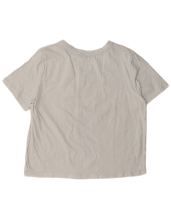 T-shirt grafica oversize da donna Zara UK 10 piccola bianca