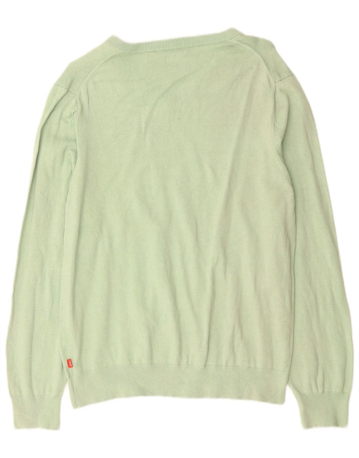 Maglione da uomo con scollo a V IZOD in cotone verde medio