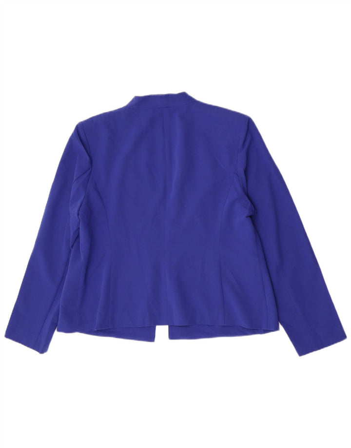 Giacca blazer aperta da donna Marks & Spencer UK 16 grande poliestere blu