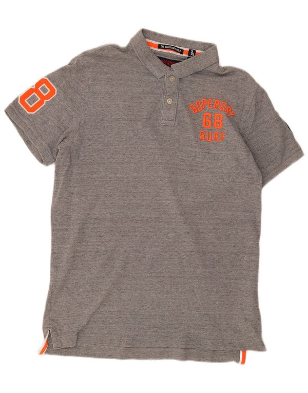 Polo grafica da uomo Superdry 2XL in cotone grigio