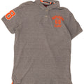 Polo grafica da uomo Superdry 2XL in cotone grigio
