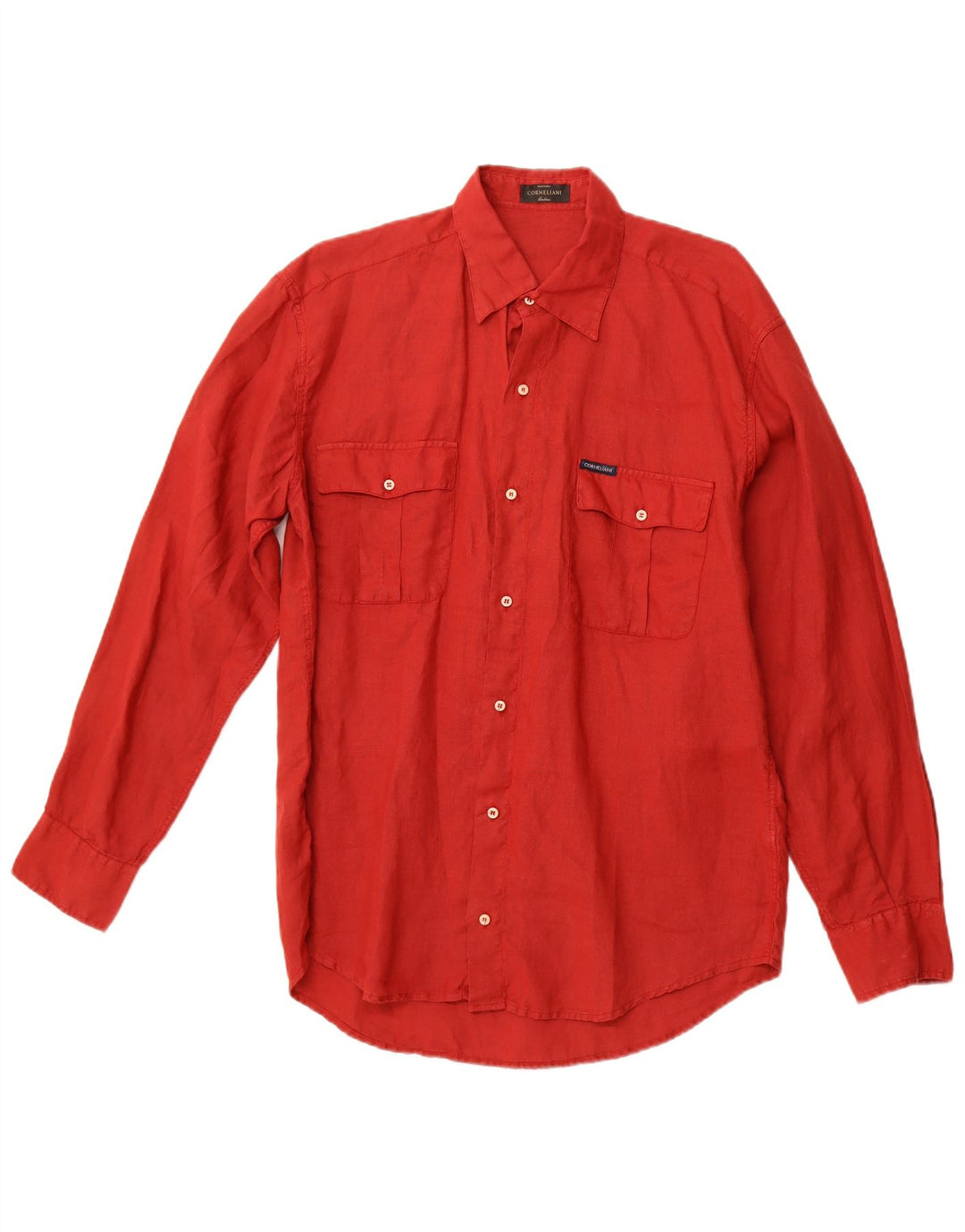 CORNELIANI Camicia da uomo taglia 41 16 grande lino rosso