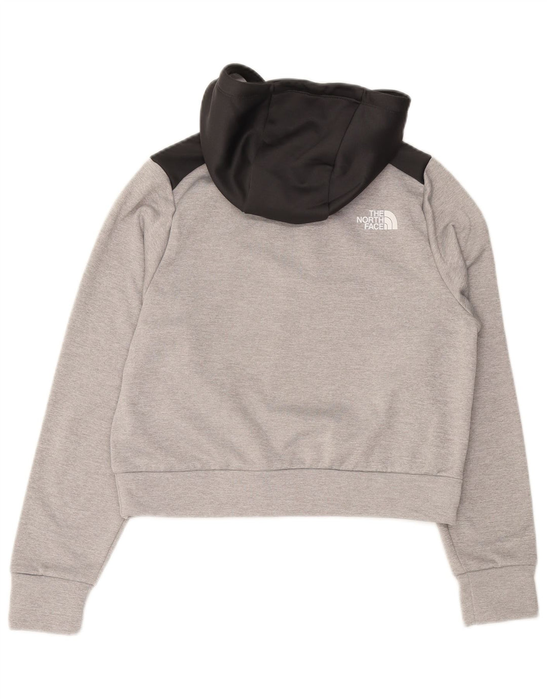 THE NORTH FACE Maglione corto con cappuccio da donna UK 12 Colore grigio medio