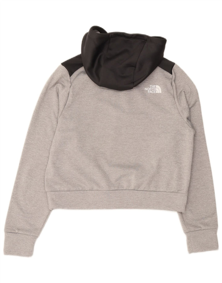 THE NORTH FACE Maglione corto con cappuccio da donna UK 12 Colore grigio medio