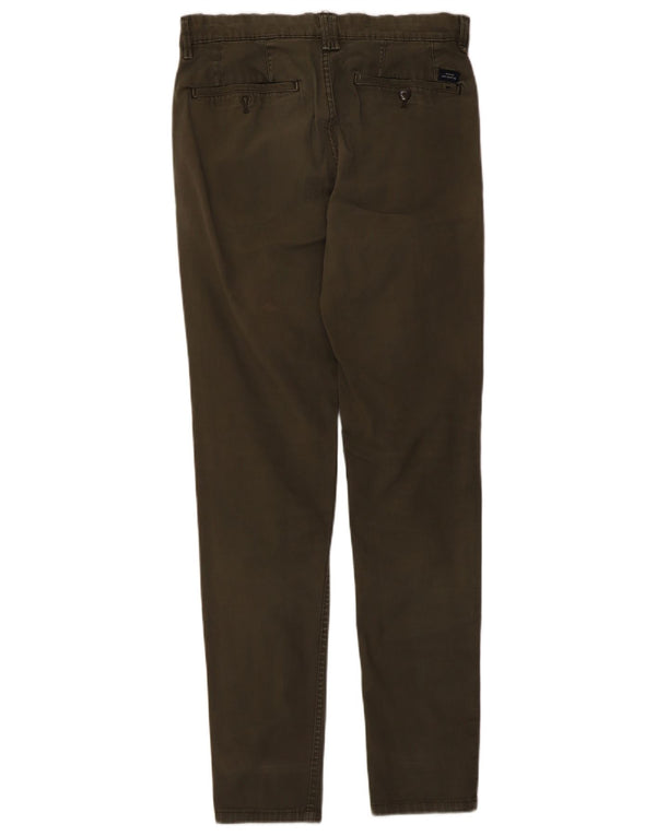 Pantaloni chino skinny da uomo Zara EU 38 Small W30 L30 cotone kaki