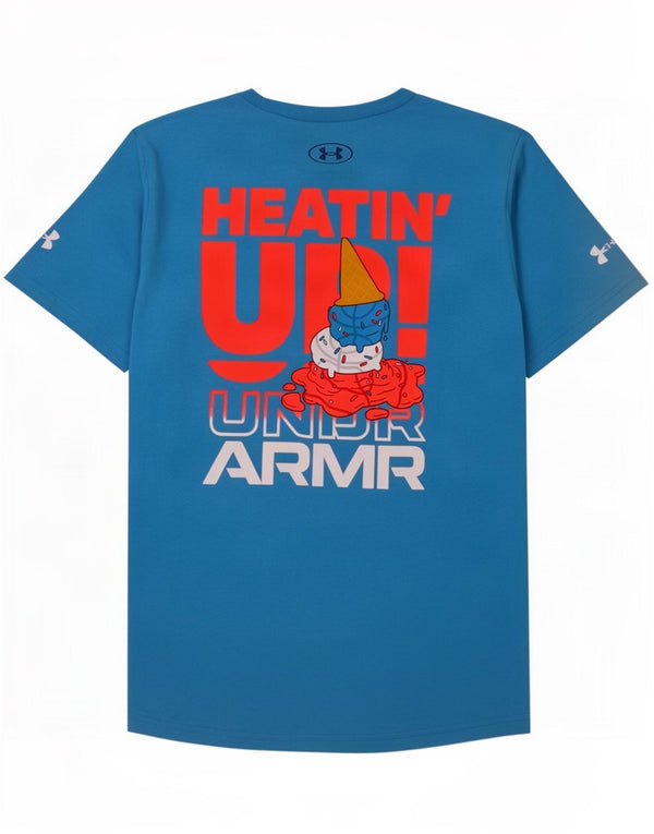 Maglietta Under Armour per ragazzi Heat Gear vestibilità ampia con grafica 11-12 anni blu