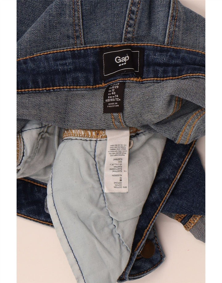 Pantaloncini di jeans da donna Gap UK 12 medi W32 cotone blu