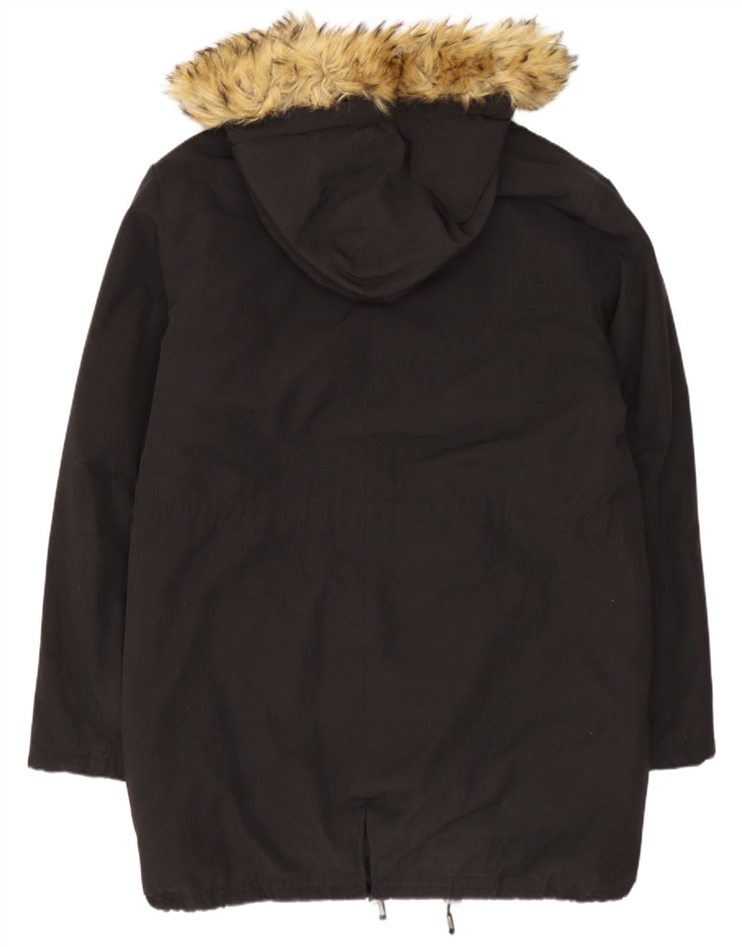 Giacca Parka con cappuccio da uomo Zara UK 40 grande cotone nero