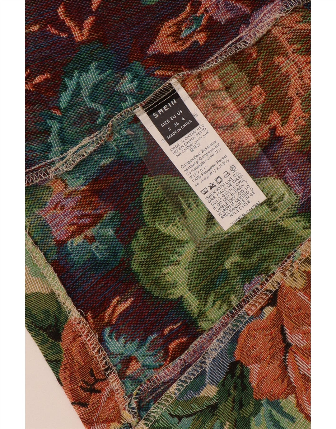 Gilet da donna SHEIN UK 10 Piccolo poliestere floreale multicolore