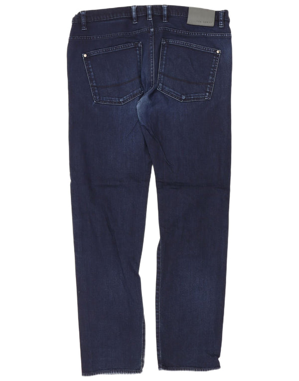 Jeans dritti vestibilità regolare da uomo Ted Baker W36 L31 cotone blu