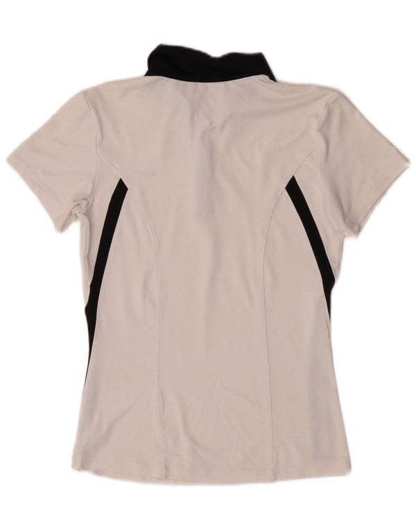 Polo Nike Dri Fit da donna UK 10 Small White Colourblock