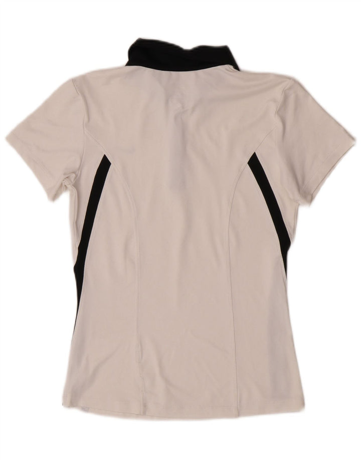 Polo Nike Dri Fit da donna UK 10 Small White Colourblock