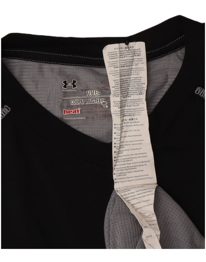 Canottiera Under Armour da uomo Heat Gear, piccola, in poliestere color block nero