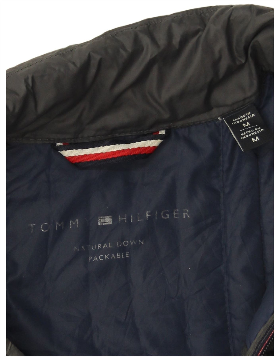 Giacca imbottita da uomo Tommy Hilfiger UK 38 Nylon grigio medio