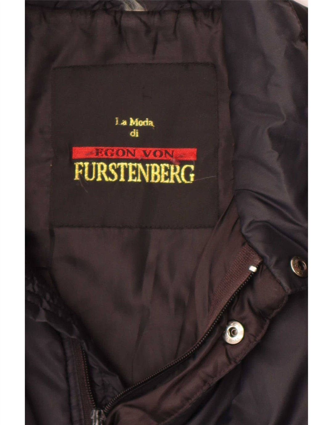 Giacca imbottita da uomo Egon Von Furstenberg UK 40 grande nera