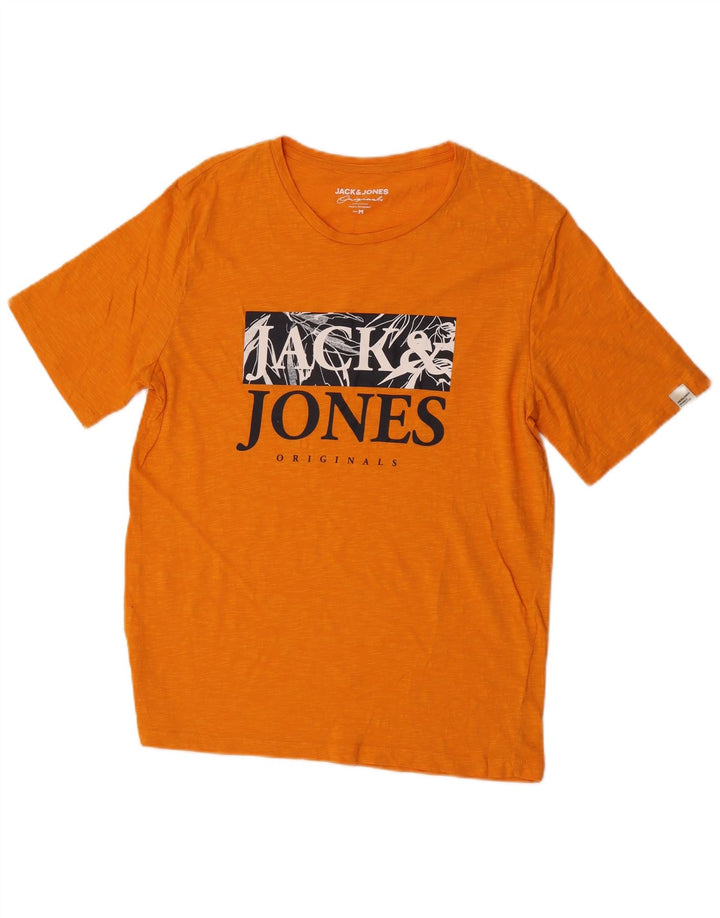 T-shirt grafica da uomo Jack & Jones arancione medio