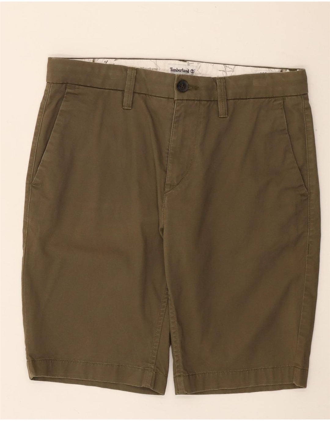 Pantaloncini chino da uomo Timberland W30 cotone kaki medio