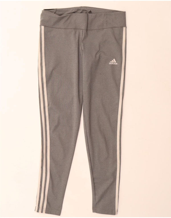 Leggings Adidas Climalite da donna UK 12/14 Poliestere grigio medio