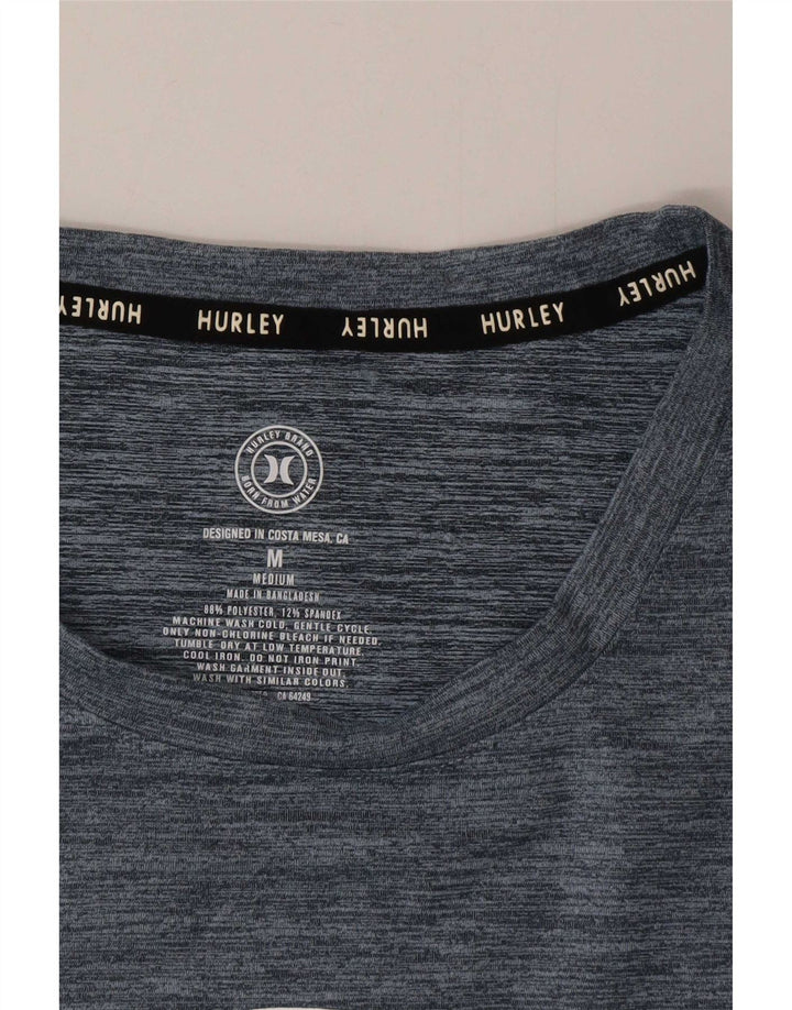 T-shirt grafica da uomo Hurley Top in poliestere mélange medio blu navy