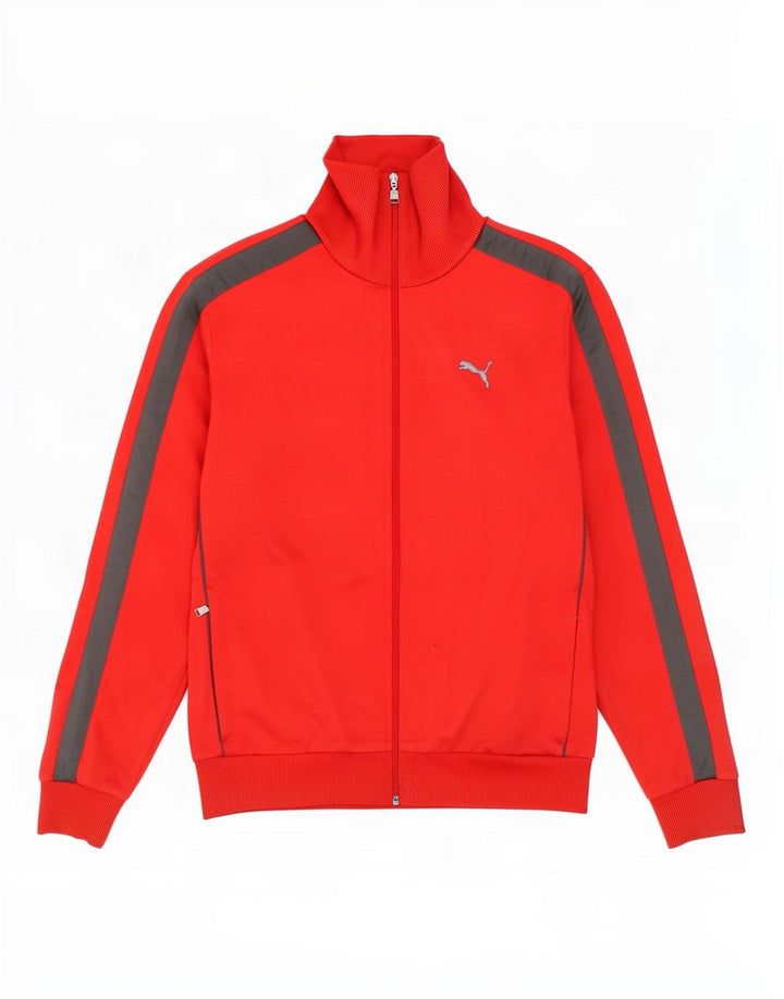 Giacca da tuta da uomo Puma Large rossa in poliestere color block