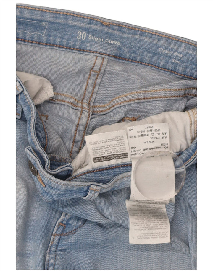 LEVI'S Womens Slight Curve Classic Rise Slim Jeans W30 L29 Blue Cotton