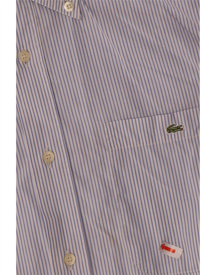 Camicia da uomo Lacoste taglia 39 cotone gessato blu medio