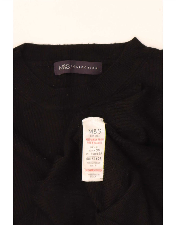 Top in camicetta da donna Marks & Spencer UK 8 Small in viscosa nera