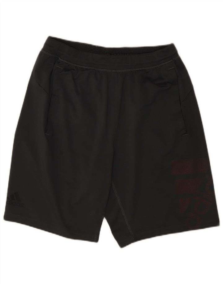 Pantaloncini sportivi grafici da uomo Adidas piccoli in poliestere grigio