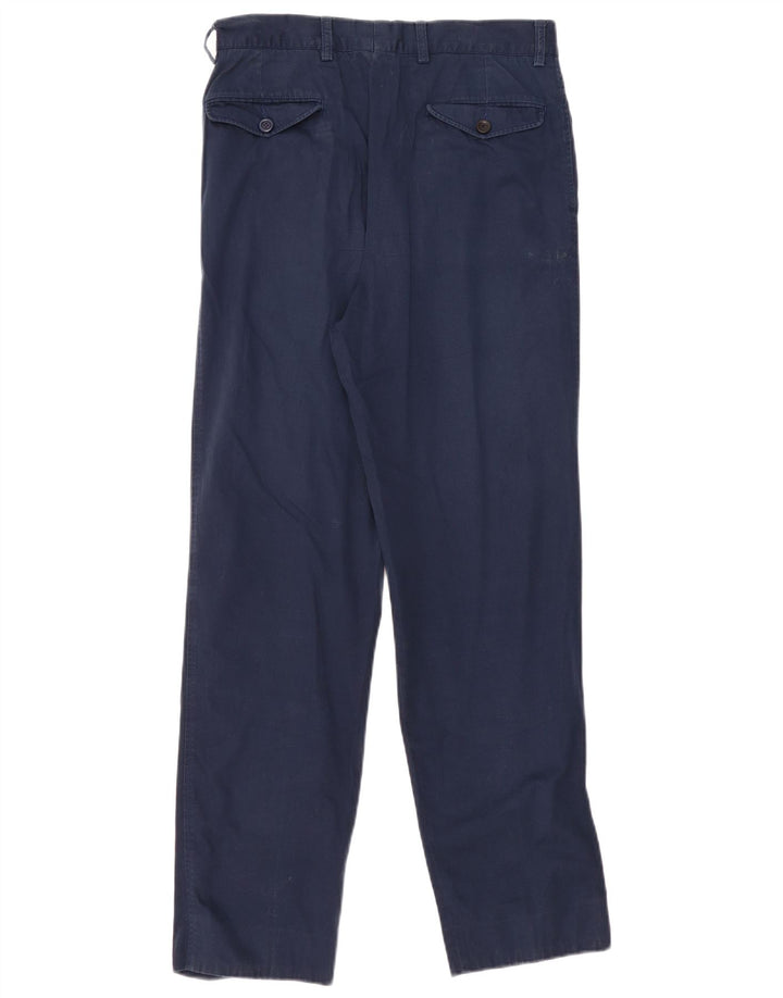 Pantaloni da abito dritti da uomo Belfe & Belfe medi W32 L32 blu navy