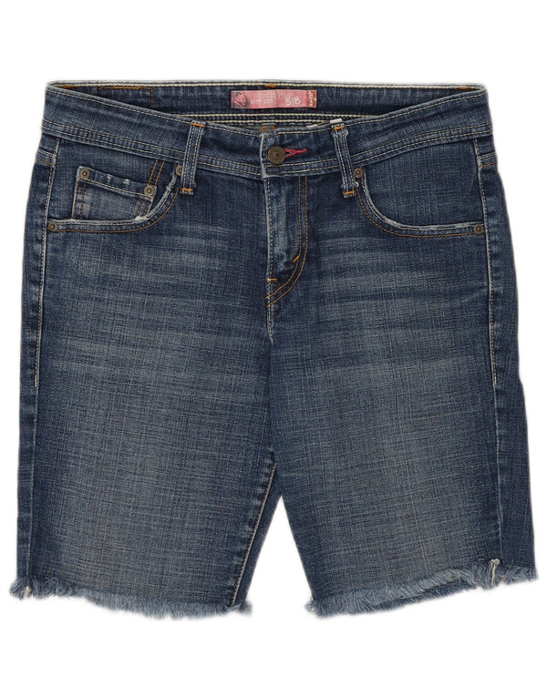 Pantaloncini di jeans a vita bassa Levi's da donna 518 taglia 7 media W30 cotone blu