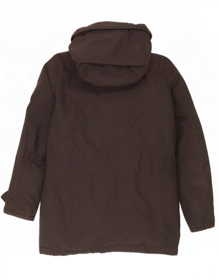 Cappotto imbottito con cappuccio da uomo Woolrich UK 36 piccolo cotone grigio
