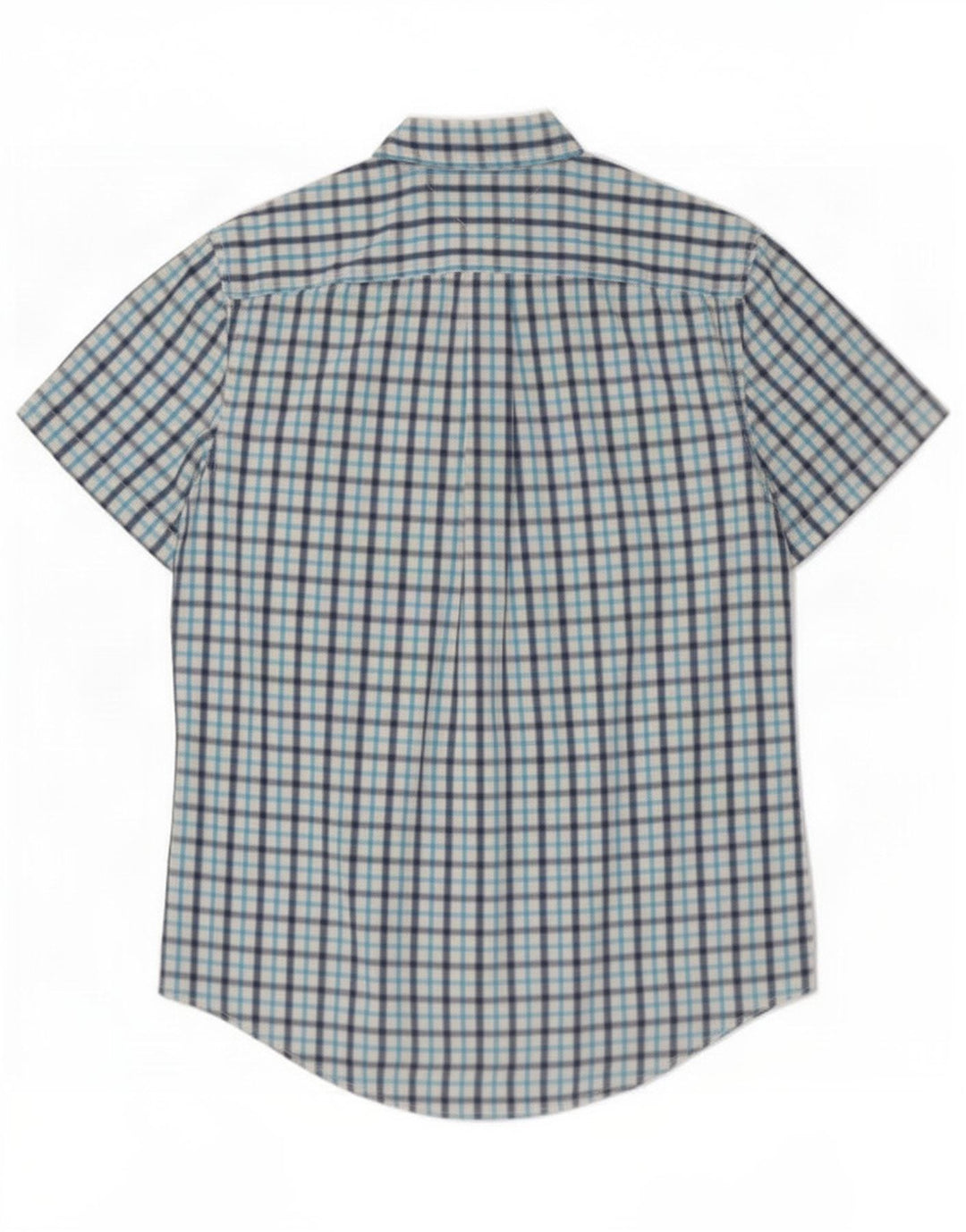 Camicia a maniche corte da uomo Tommy Hilfiger, cotone a quadri blu grandi