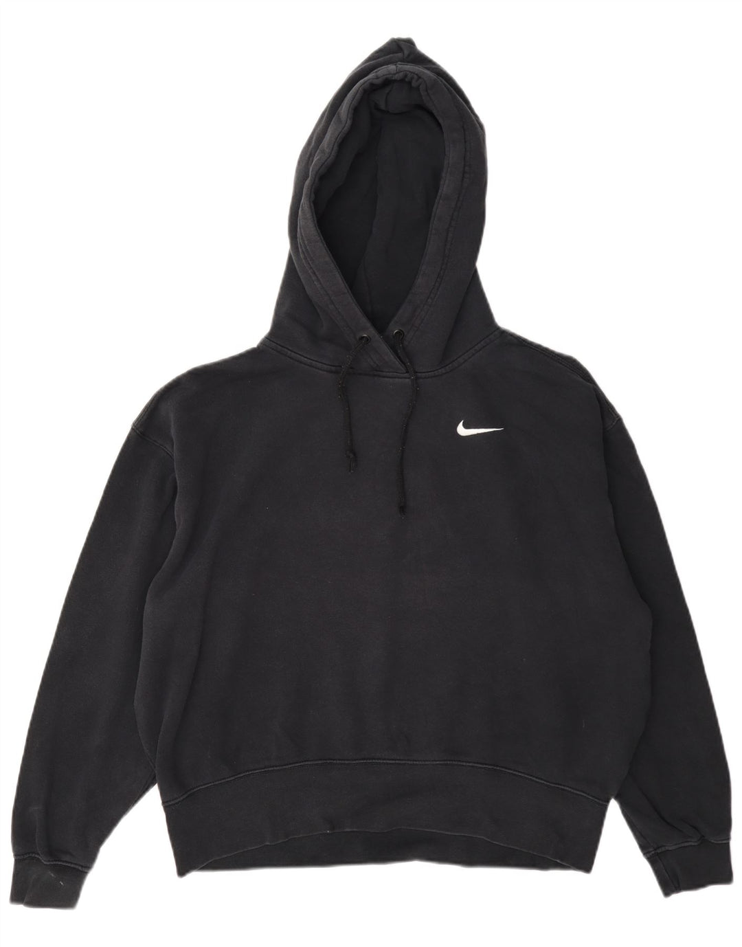 Felpa con cappuccio oversize da donna Nike UK 10 piccola in cotone grigio