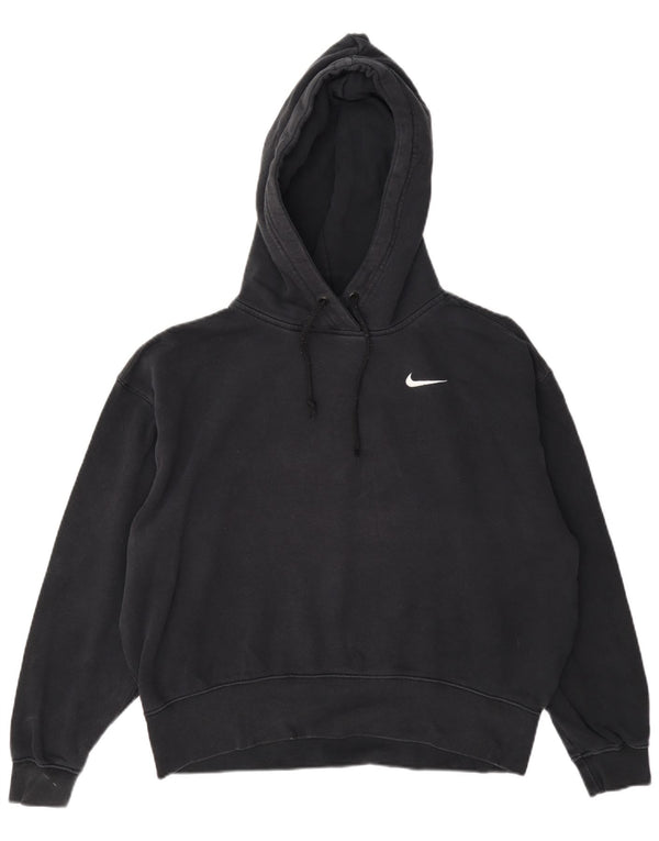 Felpa con cappuccio oversize da donna Nike UK 10 piccola in cotone grigio