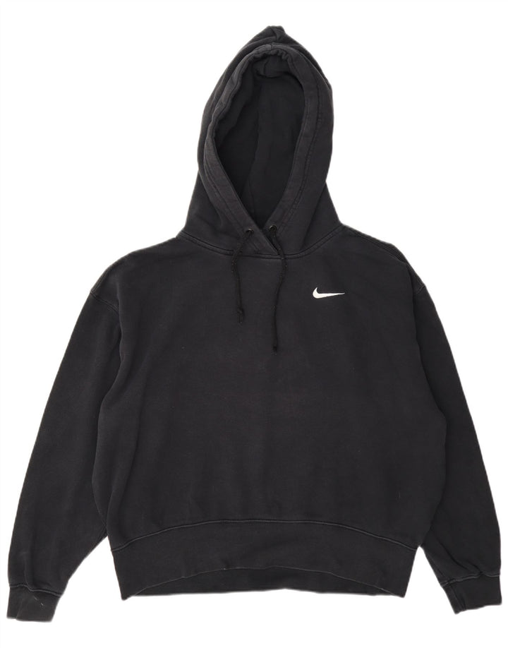 Felpa con cappuccio oversize da donna Nike UK 10 piccola in cotone grigio