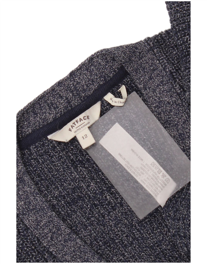 Maglione cardigan da donna Fat Face UK 12 Cotone medio blu navy