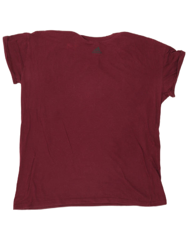 Maglietta grafica da uomo Adidas Top Large Bordeaux