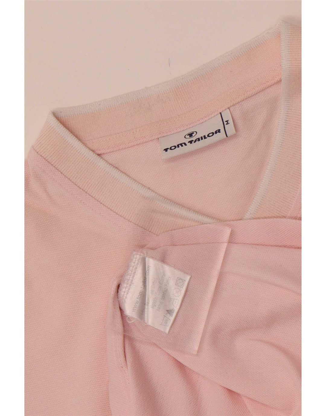 T-shirt da uomo Tom Tailor Top in cotone rosa medio