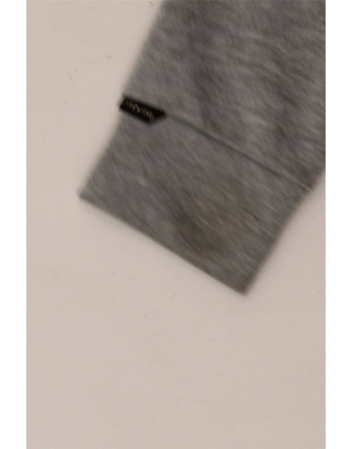 Maglione con cappuccio e zip da uomo Quiksilver piccolo in poliestere color block grigio